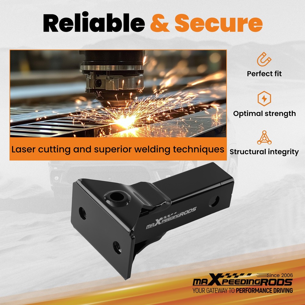 2" Tractor Hitch Adapter for 3-Point Sub-Compact System Steel Black