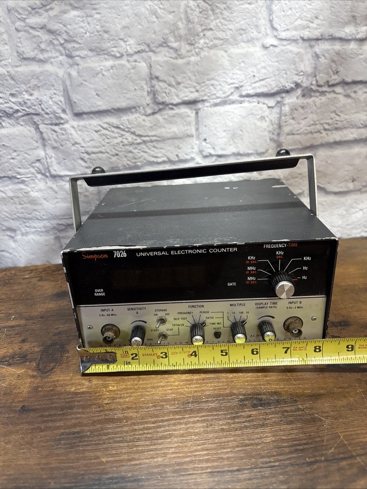 Simpson 7026 Universal Electronic Counter Frequency Timer Test Equipment