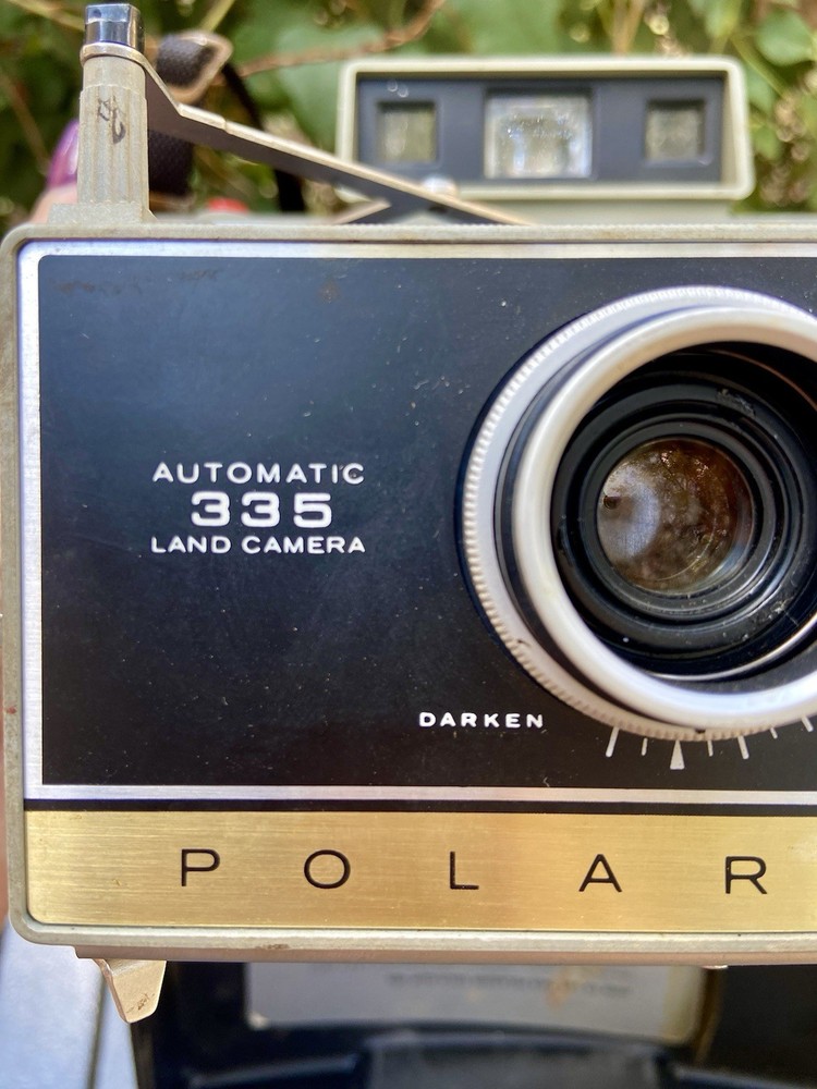 Polaroid Land Camera 335 With Case, Manual And Flash- Not Tested