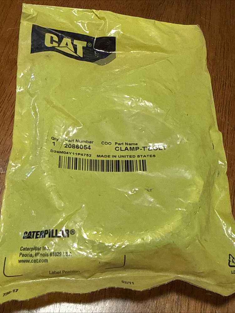 OEM Cat Caterpillar 208-6054 Clamp T-Bolt Spring