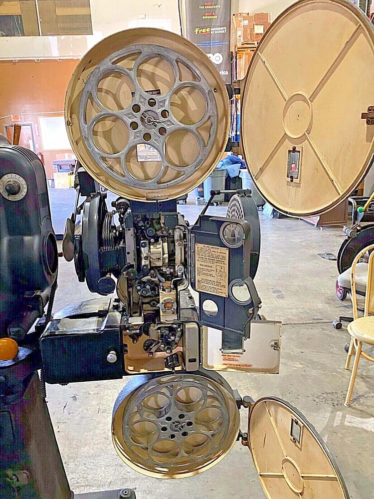 35mm Simplex E-7 Front Shutter & Western Electric Sound Head Art Deco Projector!
