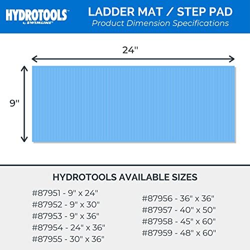 HYDROTOOLS Protecitve Pool Ladder Mat For Above Ground Pools 9 x 24 in.