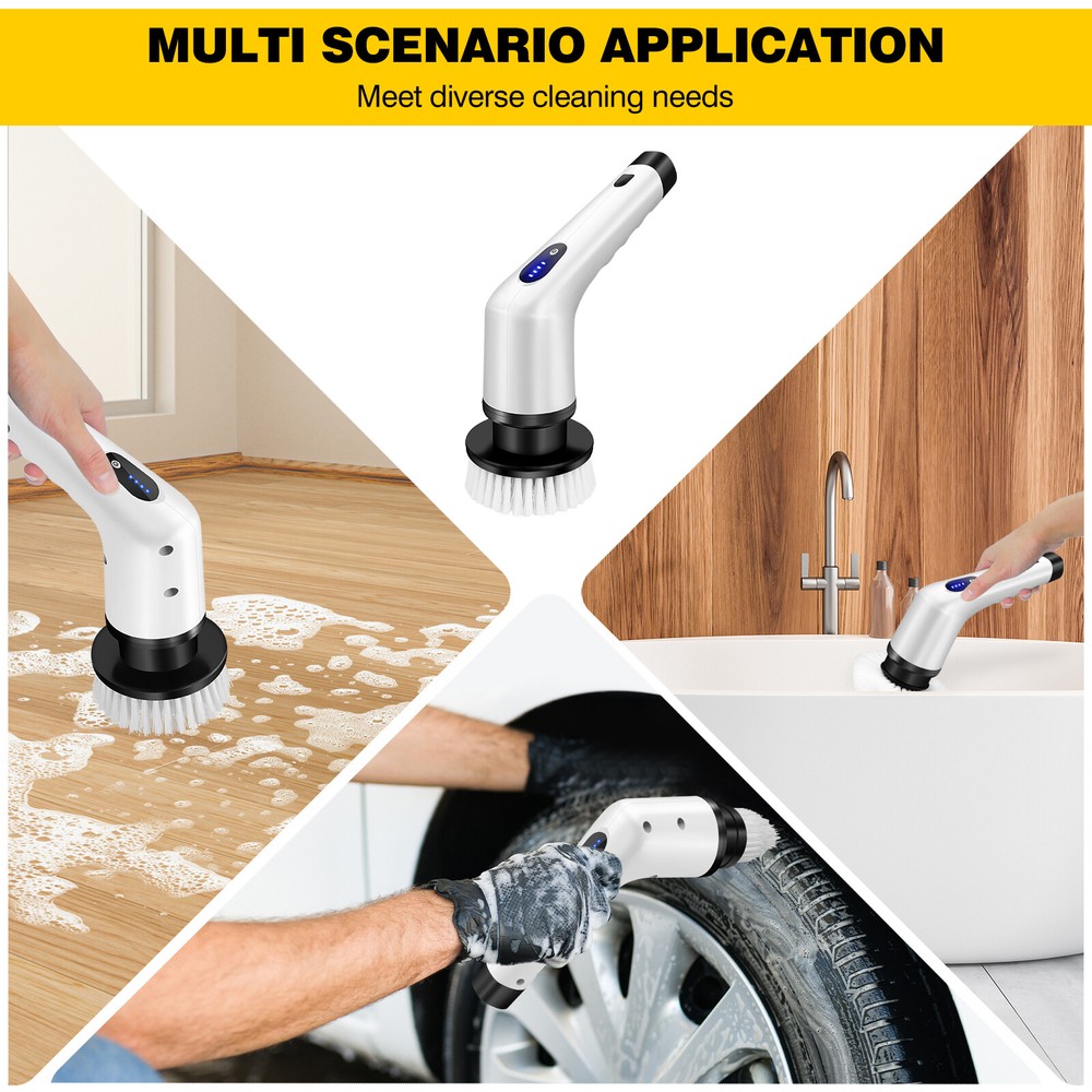 Powerful Spin Scrubber Electric Mop Rechargeable & Cordless For Kitchen,Bath