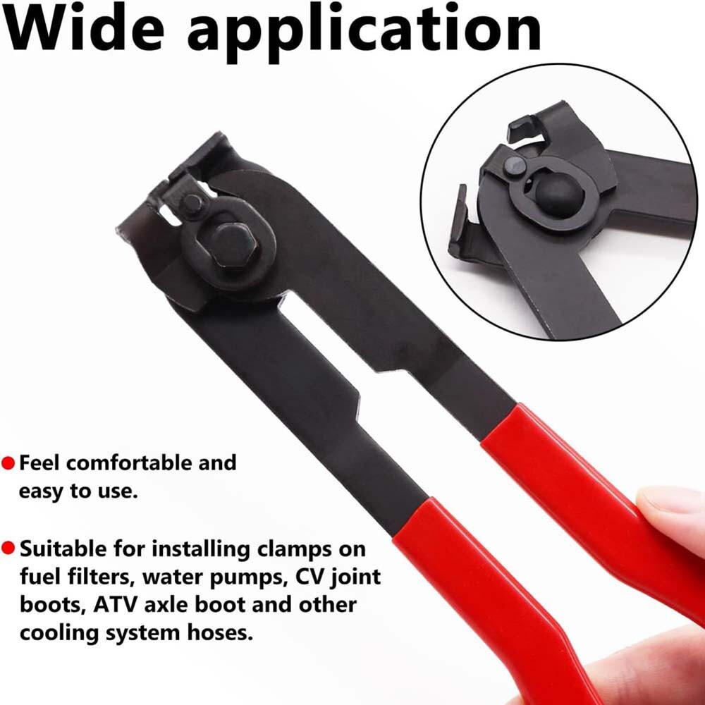 18 Pcs Universal Axle Adjustable CV Joint Boot Crimp Clamps W/ Clamp Pliers Tool