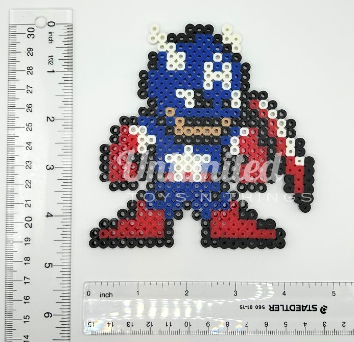 Perler Art Marvel Captain America Sprites