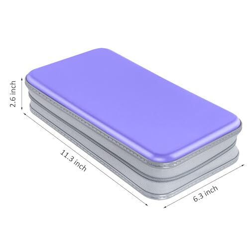 Siveit CD Case holder 80 Capacity CD/DVD Case Holders Wallet Hard Plastic CD
