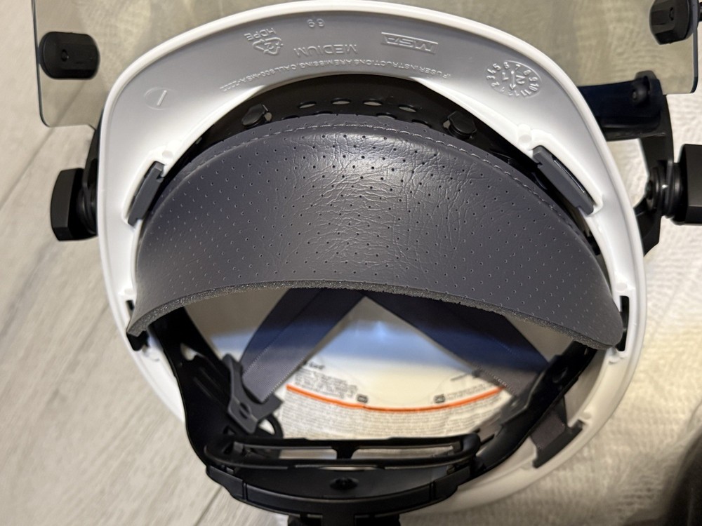 ARC GUARD FACE SHIELD & HELMET-HAT MSA SIZE MEDIUM NEW