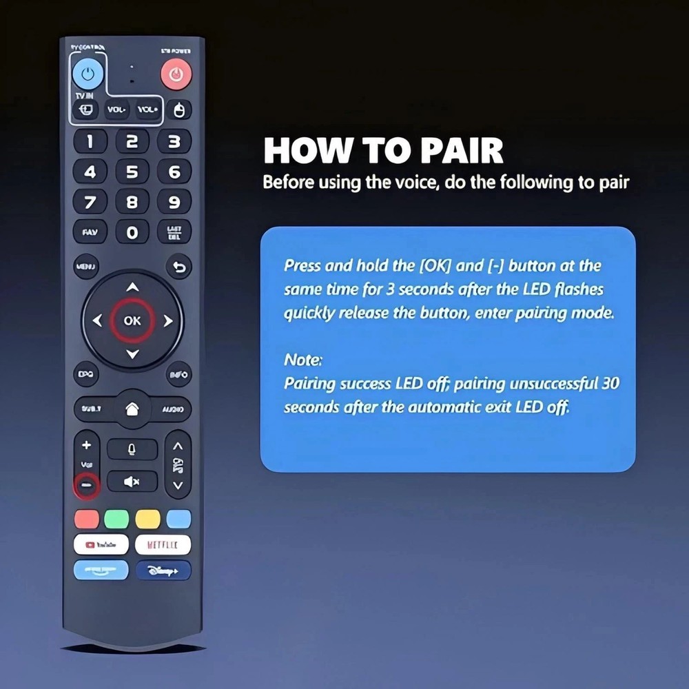 vSeeBox - Universal Backlit Voice Remote - Works with all Vsee Models