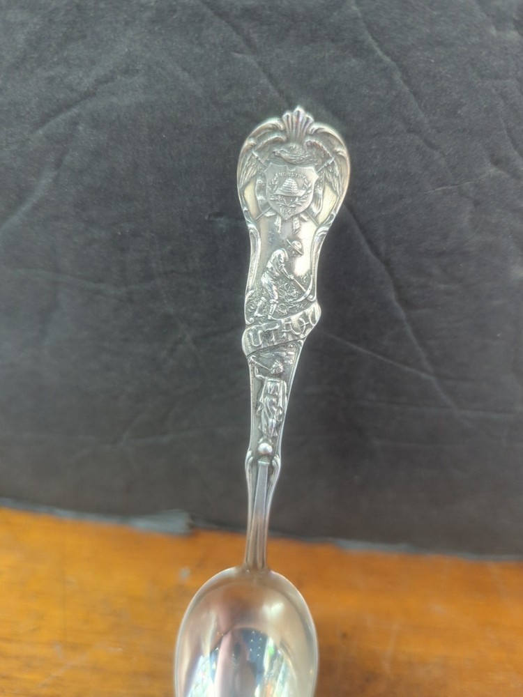 Sterling Silver Antique Spoon Utah Souvenir Spoon