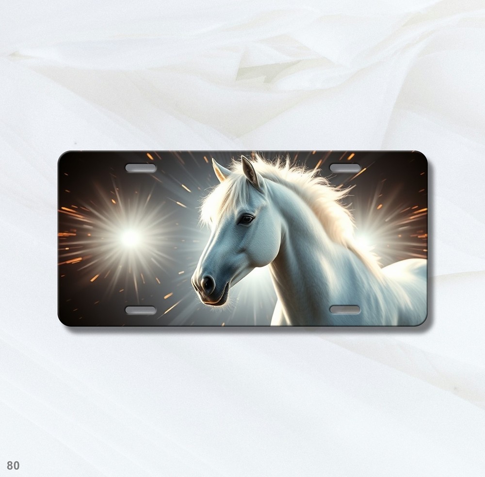 Mustang Horse License Plate Name Personalization Available Galloping Horse Graph