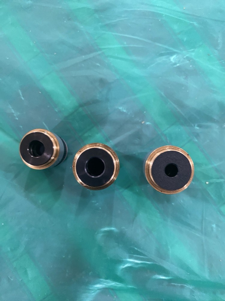 Lot of 3 Microscope Objective Lenses 4x 10x 40x