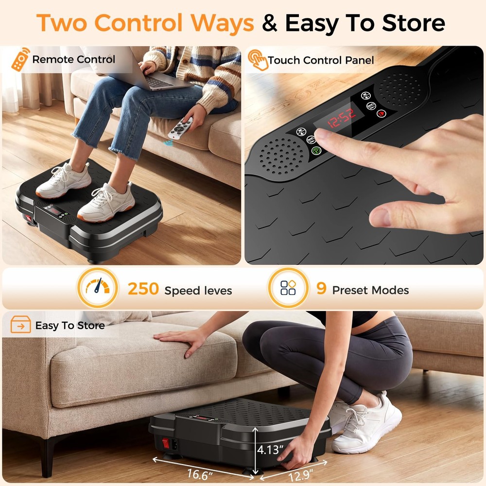 Vibration Plate Exercise Machine for Lymphatic Drainage, Vibration Platform f...