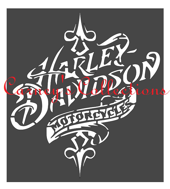 8"x8.5" Plastic Stencil - Motorcycle (SY235)*****