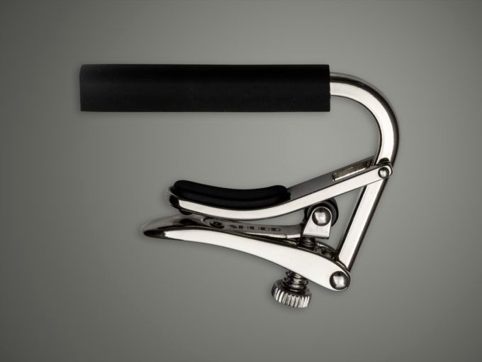 SHUBB STANDARD NYLON STRING/ FLAT FINGERBOARD POLISHED NICKEL CAPO SC-C2
