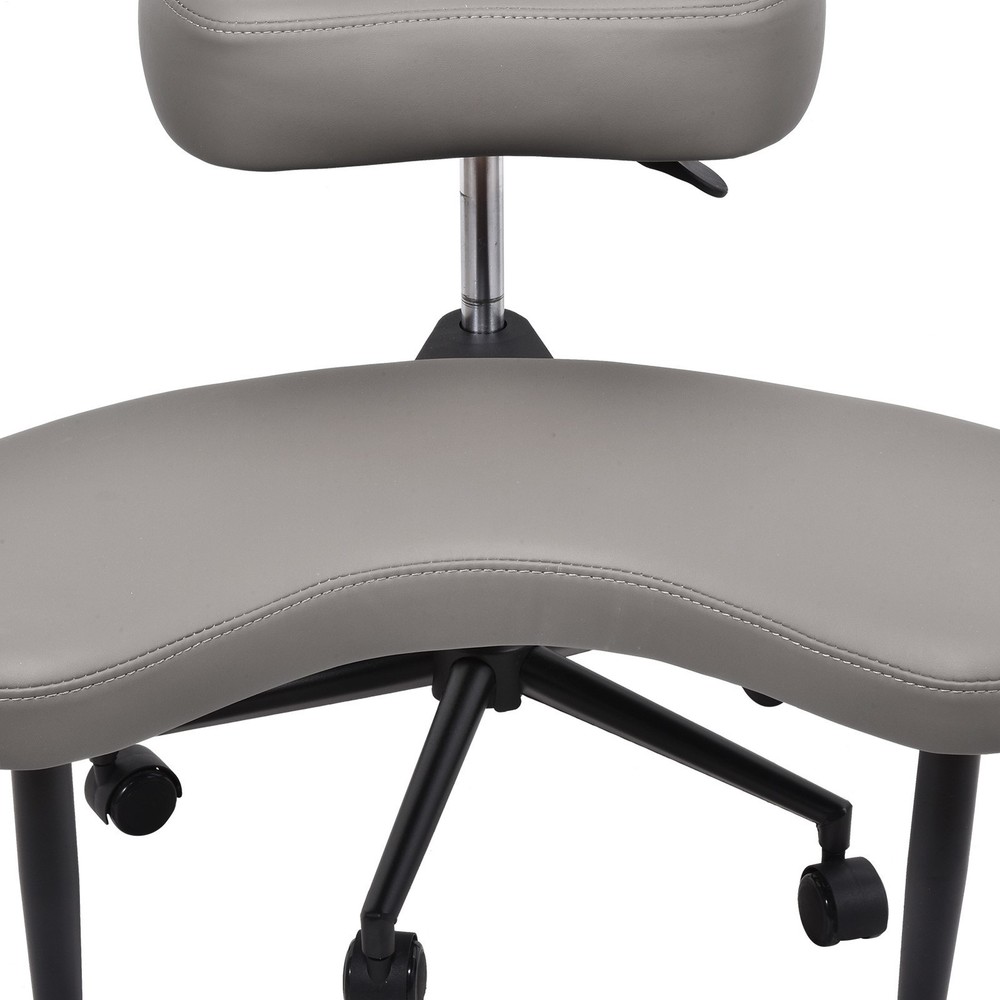Height Adjustable Seat with Wheels for ADHD, Kneeling Chair with Back Support