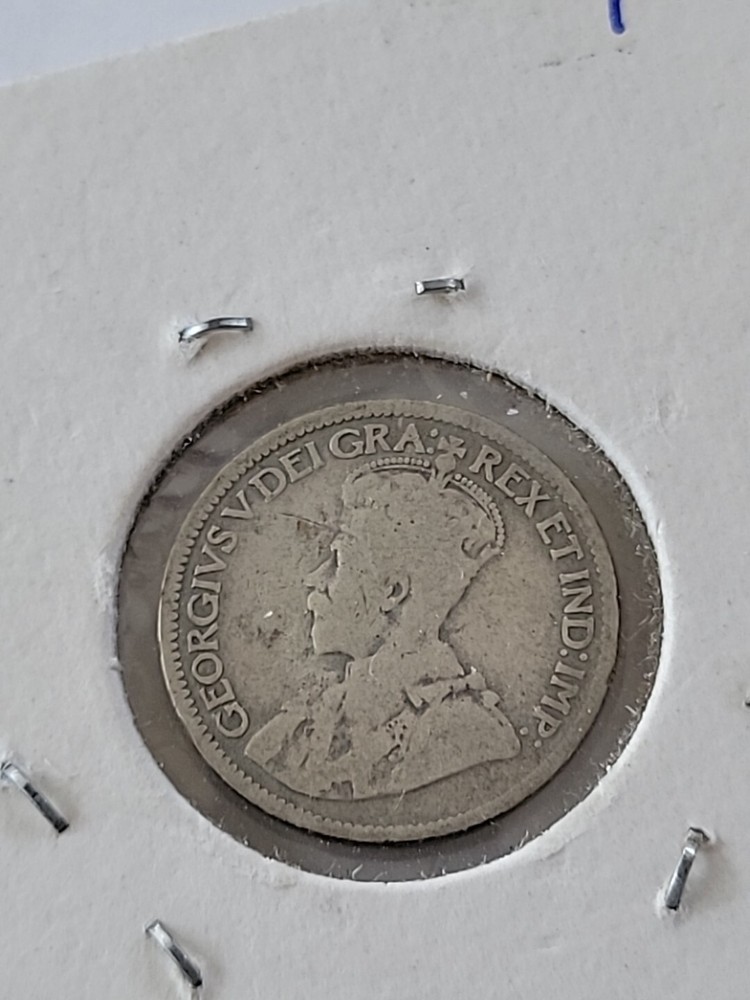 1919 Canada silver 10 cents, George V, 1959