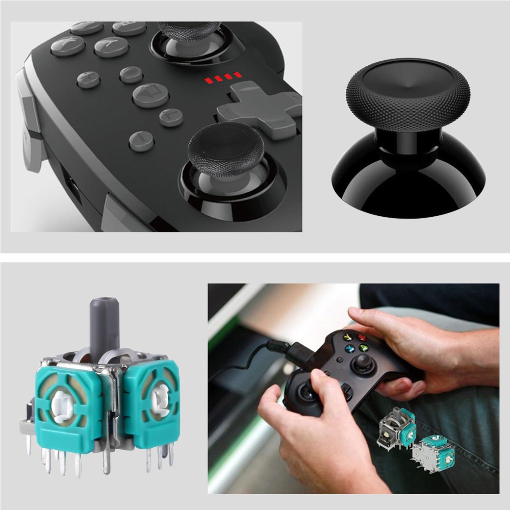 28X Repair Tool Kit for Xbox One Controller 3D Analog Joysticks Thumbsticks Caps