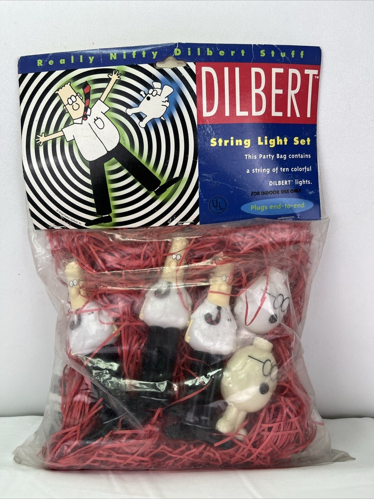 Dilbert & Dogbert Christmas String Light Set Sealed 12' Long United Features