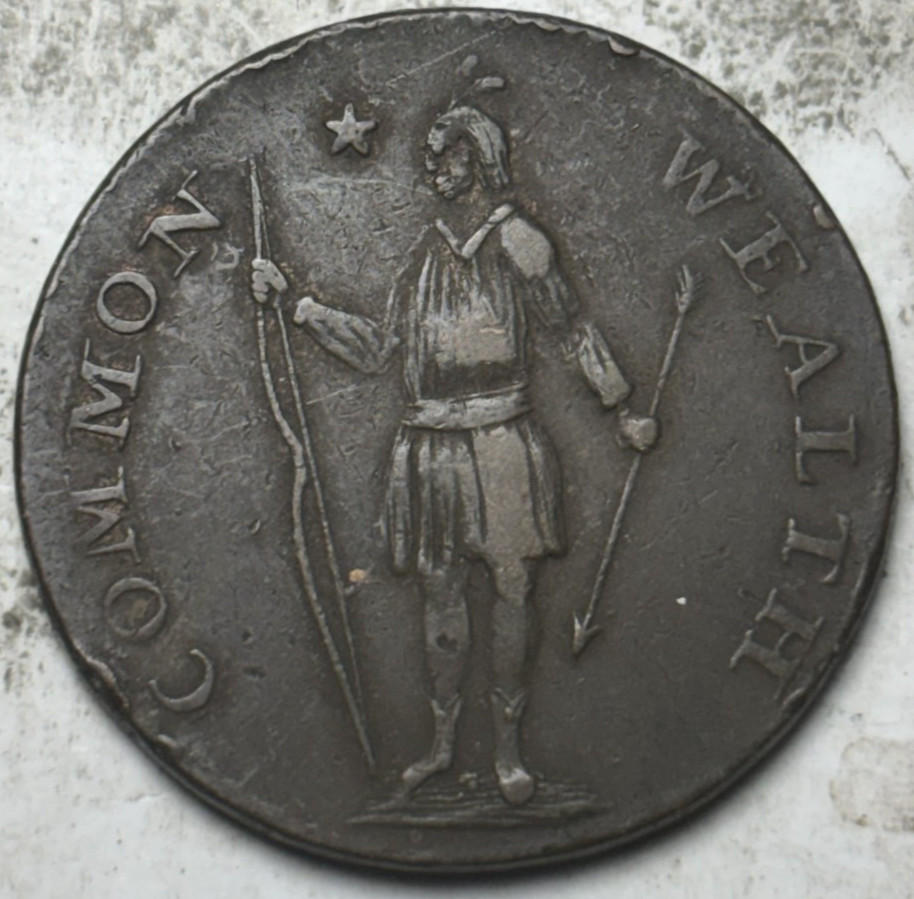 1787 Massachusetts Cent Colonial Coin. Attractive Circulated Example!