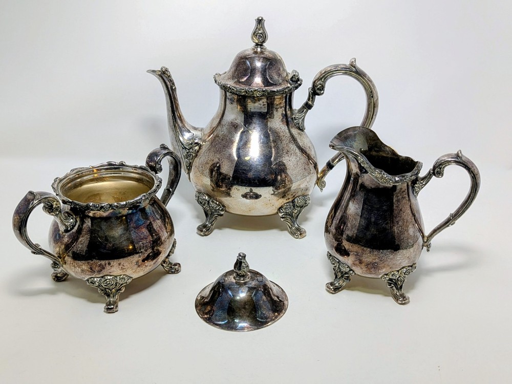Webster-Wilcox, American Rose Coffee Tespot Set
