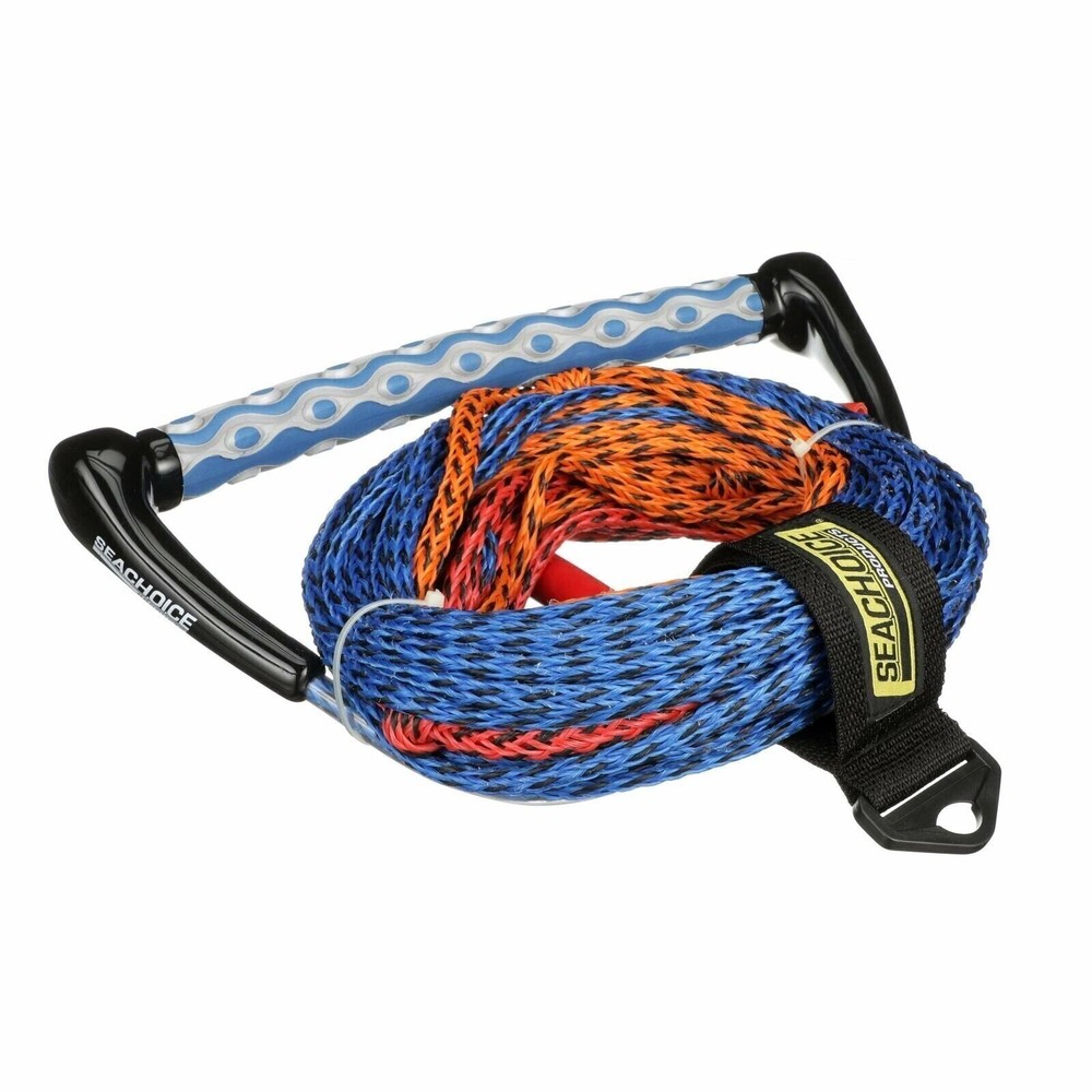 Seachoice 86733 3-Section Multi-Use Ski Rope ? 75 Foot Line ? Radius Rubber E...