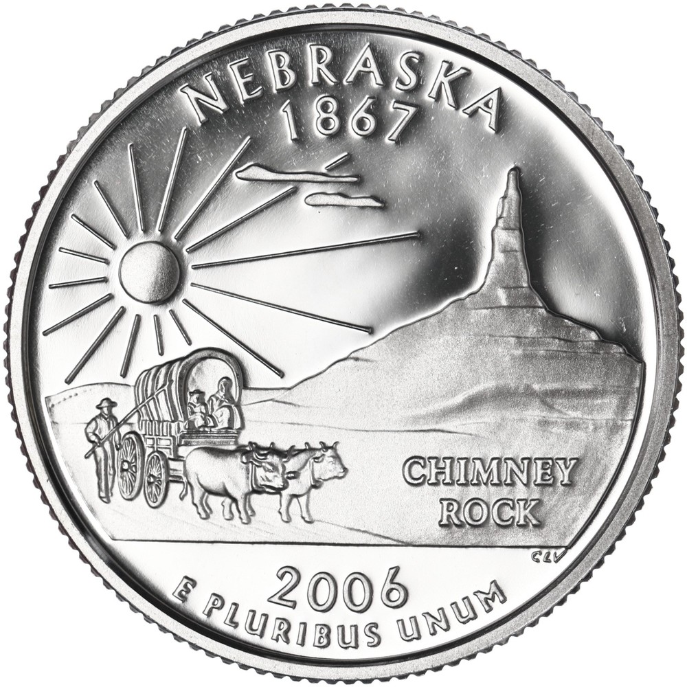 2006 S State Quarter Nebraska Gem DCam Proof CN-Clad