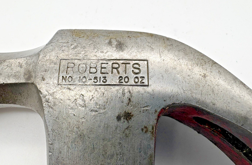 ROBERTS 20oz Curved Claw Hammer, Tight Original Hickory Handle