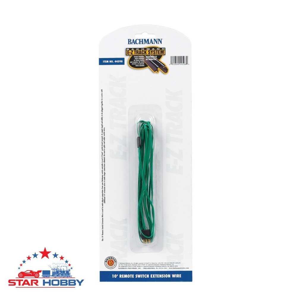 Bachmann 44598 10' GREEN SWITCH EXTENSION WIRE (ALL SCALES)
