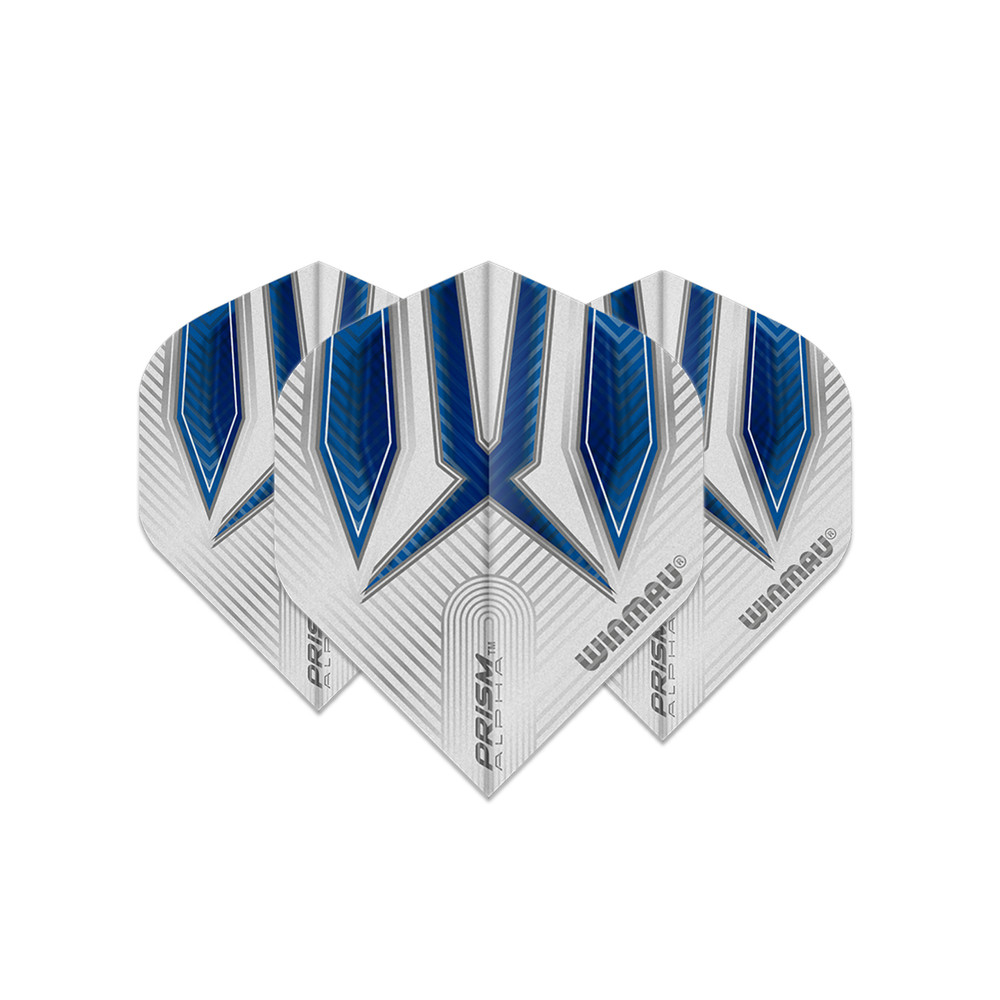 Winmau Prism Alpha Standard Dart Flight - White & Blue