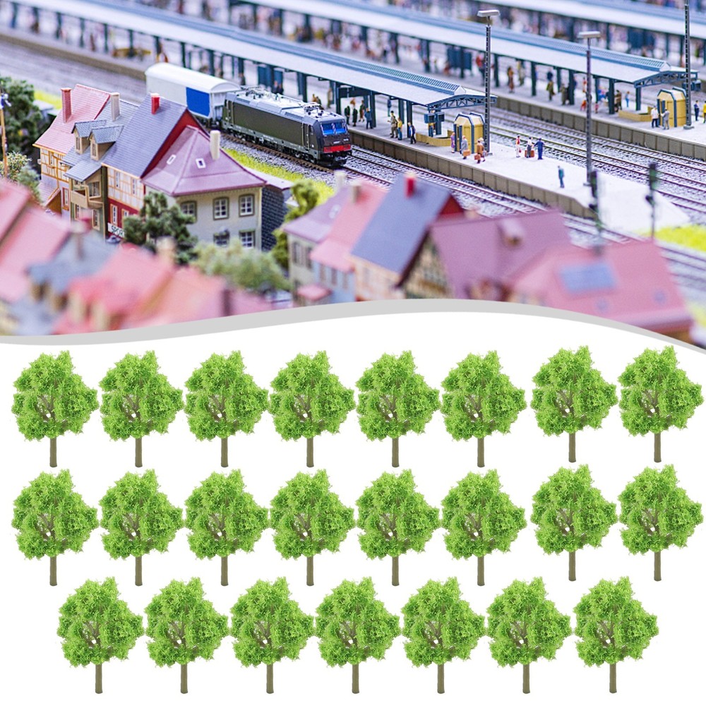 Model Tree Park Scenery Pure Handmade Scale Tree Train Railroad About 4CM