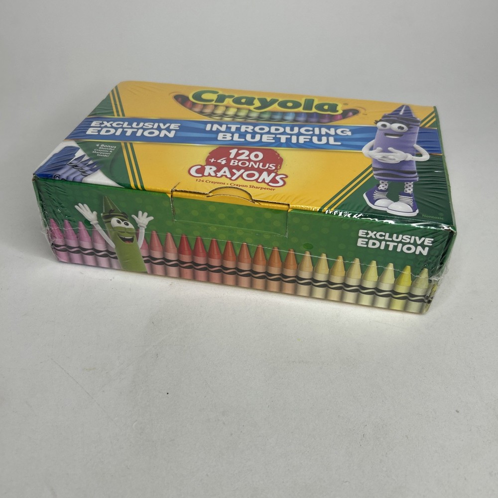 2017 Crayola Exclusive Edition 124 Crayon Box Set Introducing Bluetiful NEW