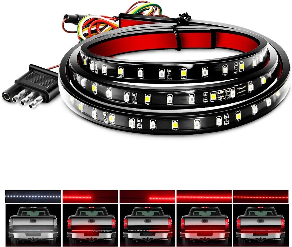 Durable 60" LED Tailgate Light Strip - No-Drill Design for Easy Installation
