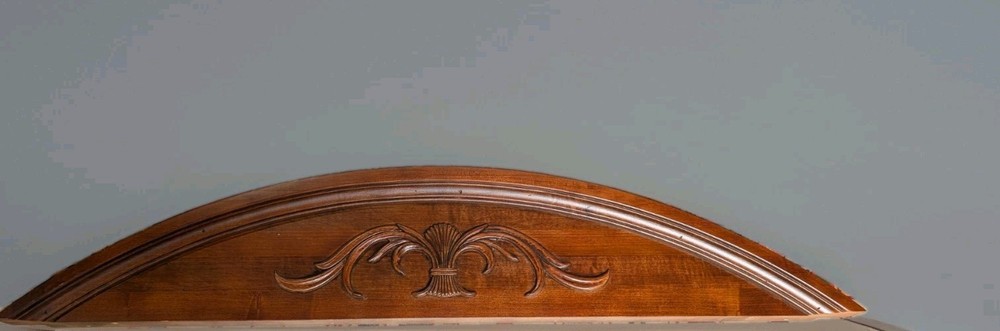 British Classics Ethan Allen Armoire Crest Pediment Cherry cinnabar