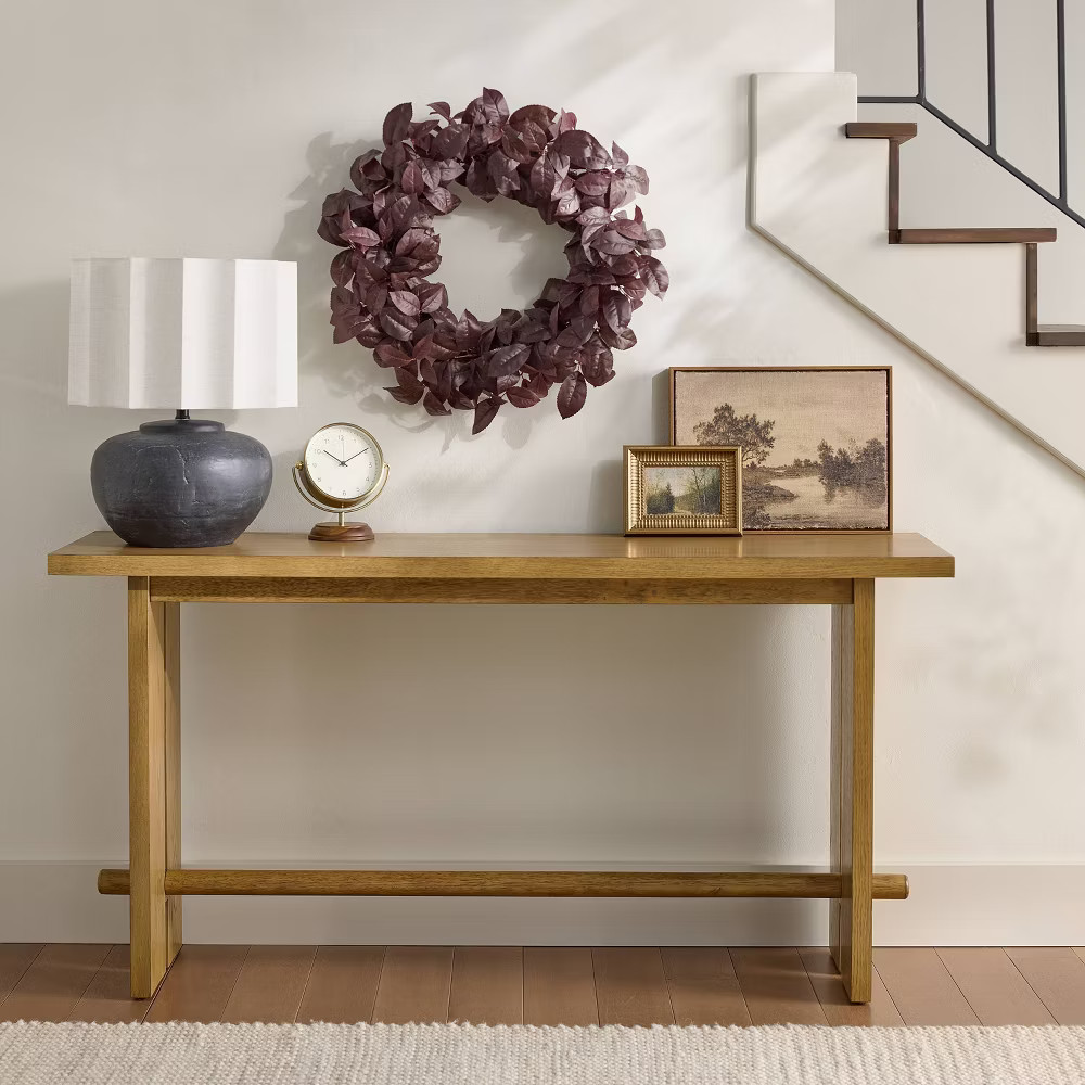 26" Black Plum Leaf Fall Wreath - Hearth & Hand with Magnolia