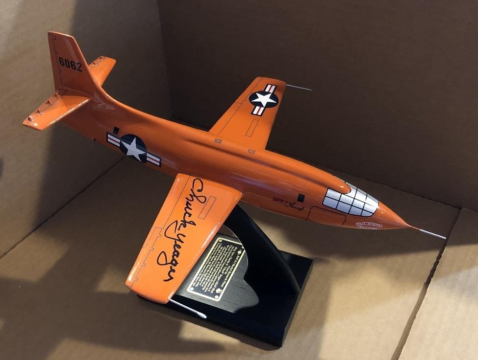 Chuck Yeager Signed Bell X-1 Model Airplane