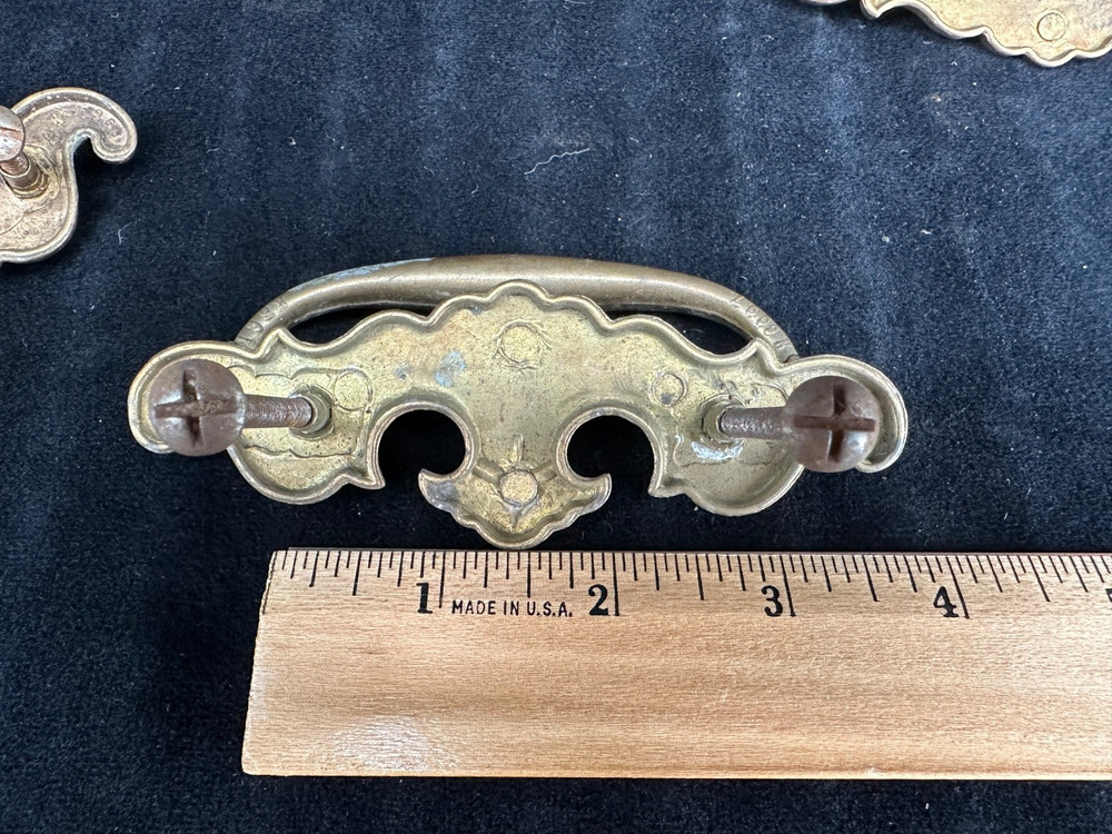 Vintage Hardware Chippendale Bail Drawer Pulls Set of 3 Pulls 4.5" Hardware*