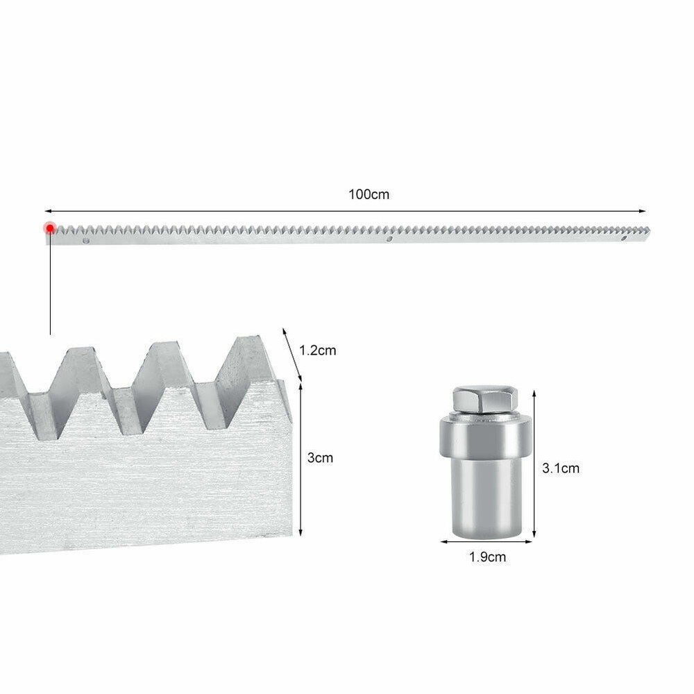 4400lbs Automatic Sliding Gate Opener Motor with 2 Remote Controls