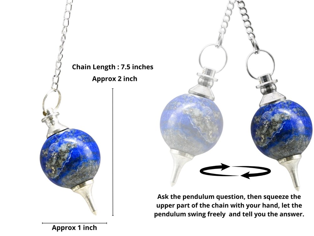 Lapis Lazuli Dowsing Crystal Ball Pendulum