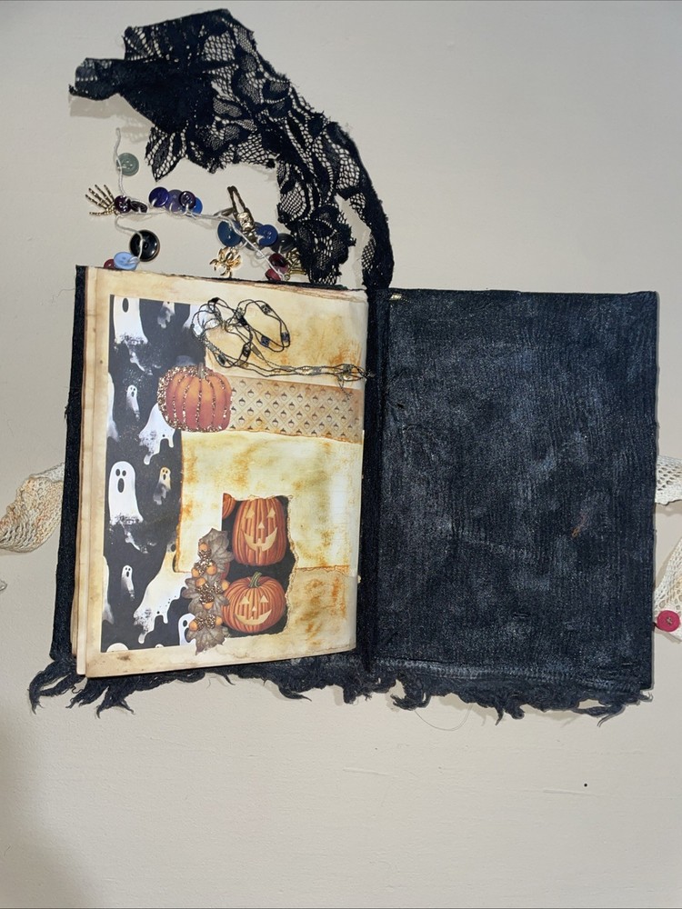 Completely Finished Unique Halloween Themed Junk Journal (6”x8”)