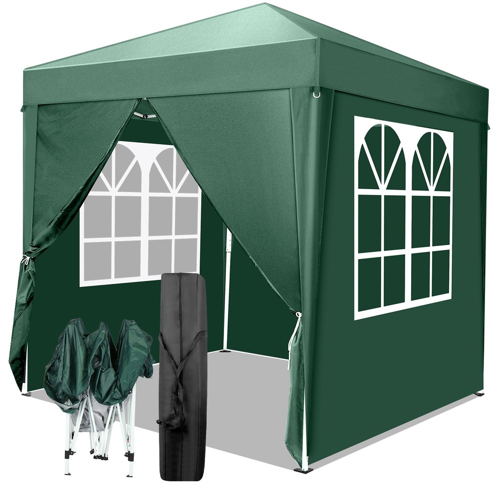 2 x 2m Two Doors&Two Windows Practical Waterproof Right-Angle Folding Tent Green