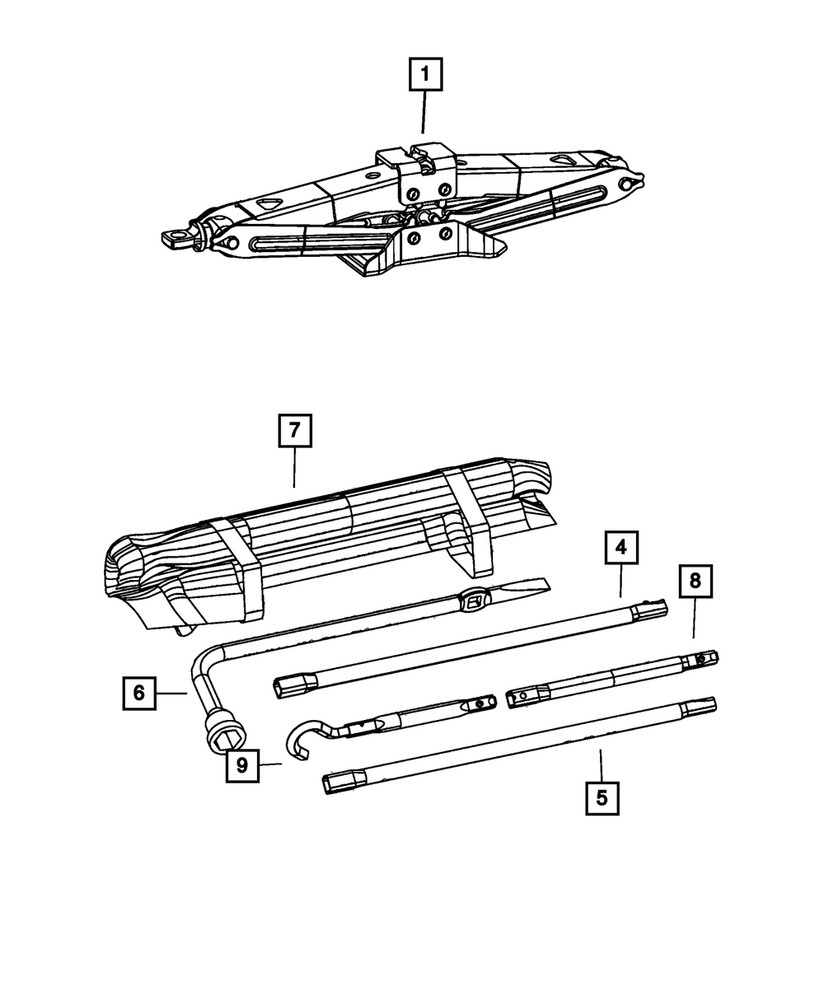 Genuine Mopar Jack Handle Driver 68310124AA