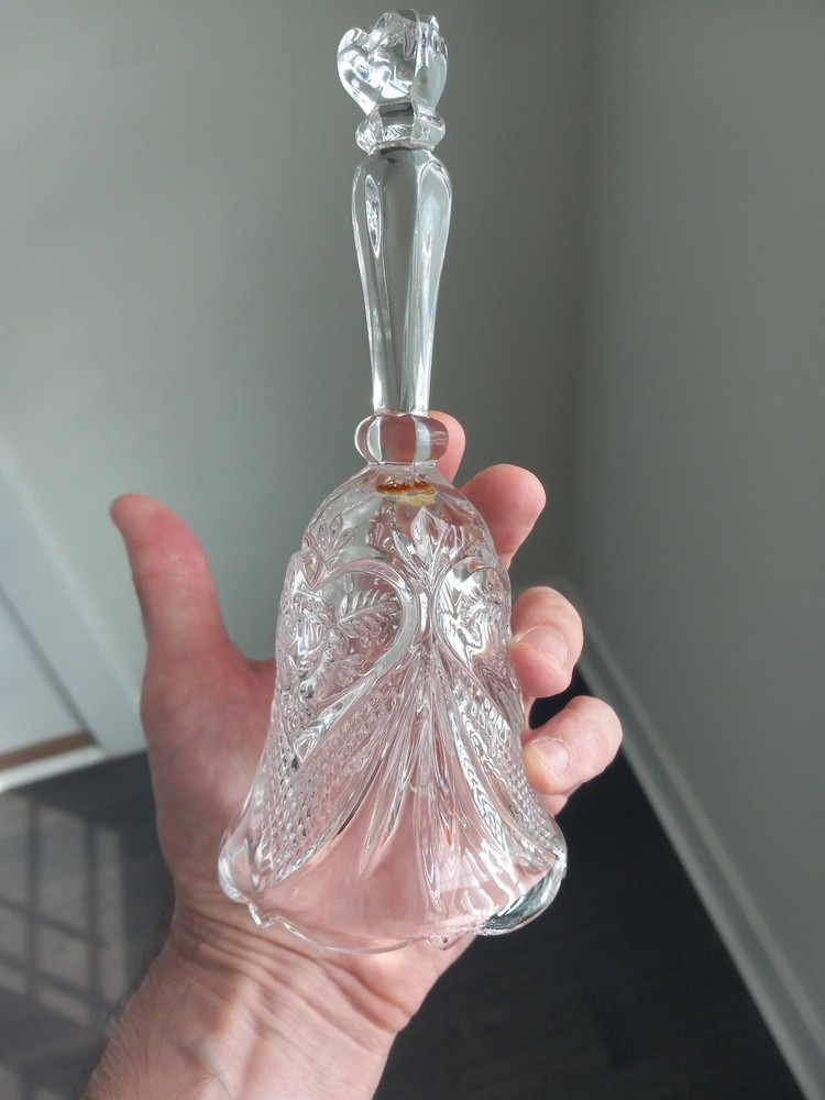 Vintage Crystal Dinner Bell Heart handle