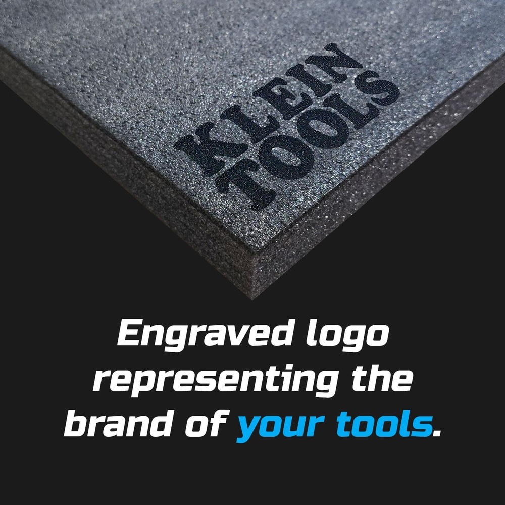 KLEIN TOOLS dark shadow foam tool tray insert storage organizer toolbox kit set