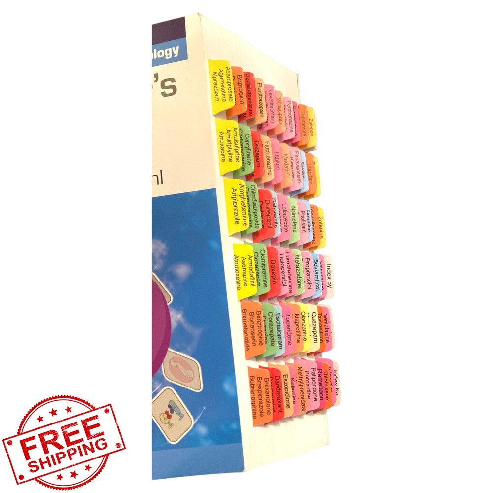 Stahl's 8th Edition Book Tabs Prescriber's Guide Laminated Color-Coded