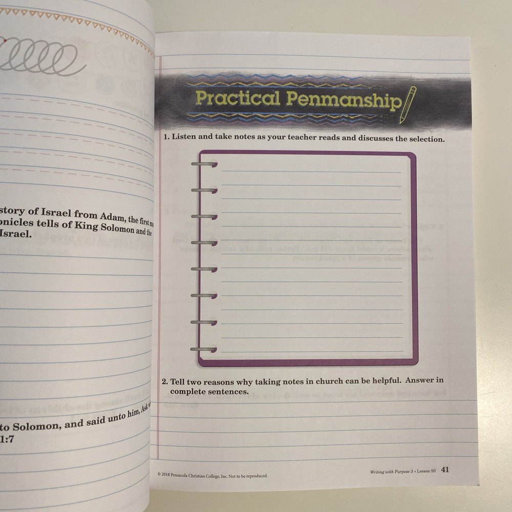 Abeka Writing with Purpose 3: 3rd Grade Cursive Penmanship & Creative Writing