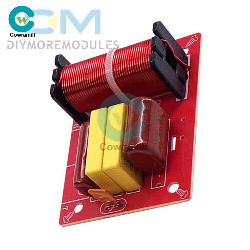 80W 2 Way Speaker Frequency Divider Audio High Low Crossover Filter 4-8 Ohms DIY