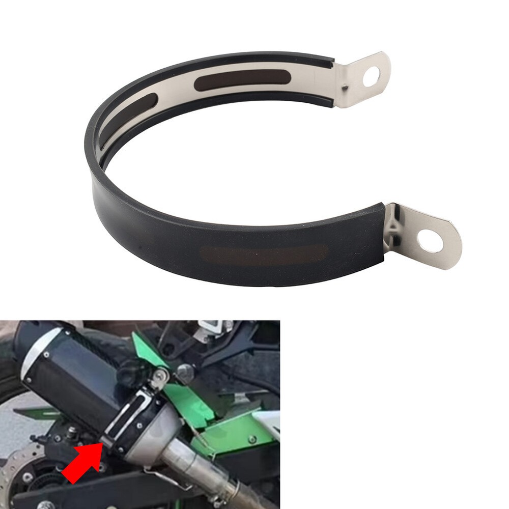 Universal Motorcycle Exhaust Clamp Mount Bracket Fixed Ring Hanger Support USA