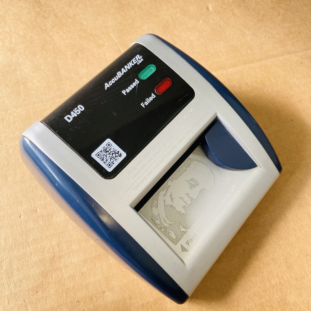 AccuBANKER ISA D450 Counterfeit Bill Detector w 5-Point Detection Methods TESTED