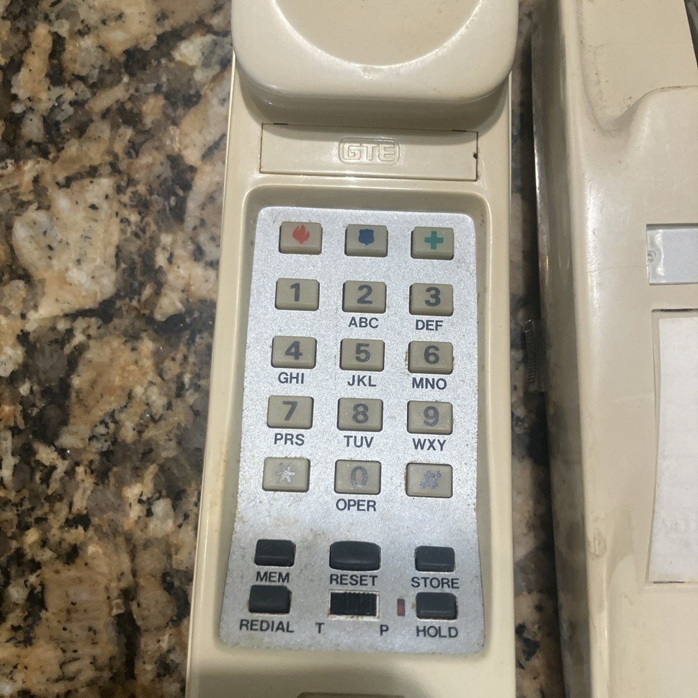 Vintage GTE Wall Phone With Push Buttons