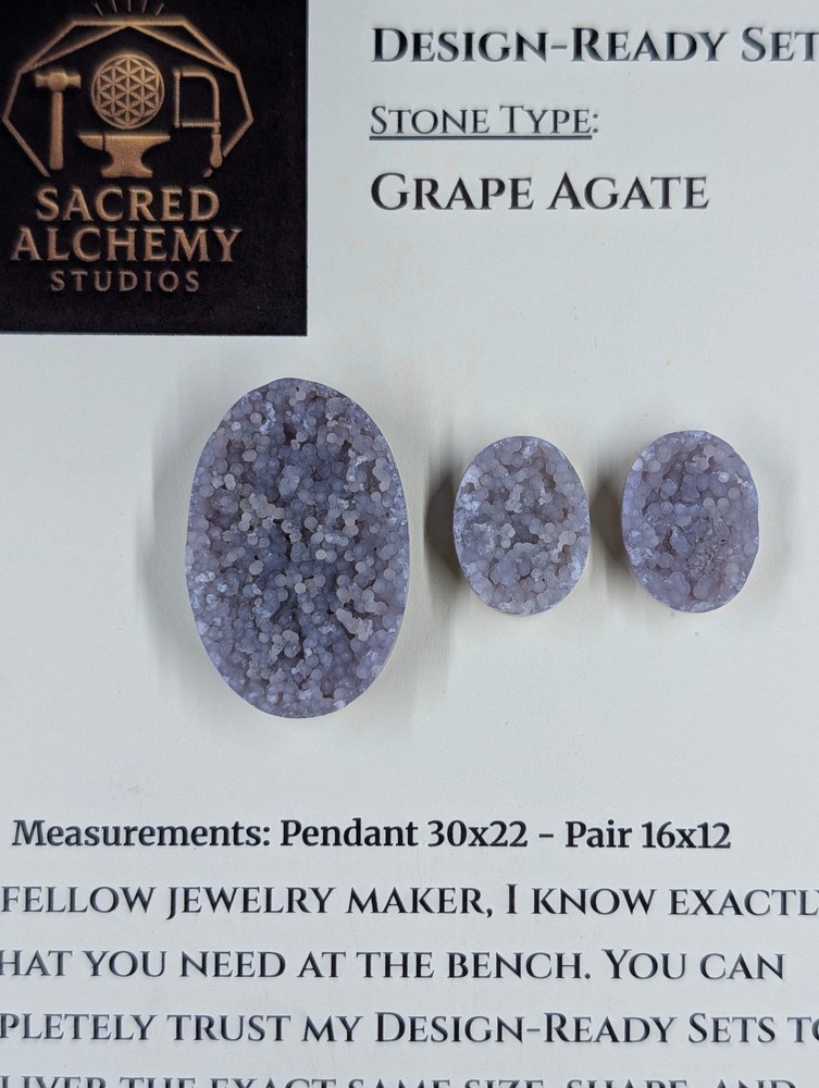 Oval Shape - Grape Agate - Botryoidal - Design-Ready Set